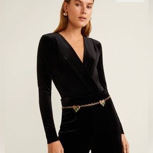 Mango metallic hearts belt